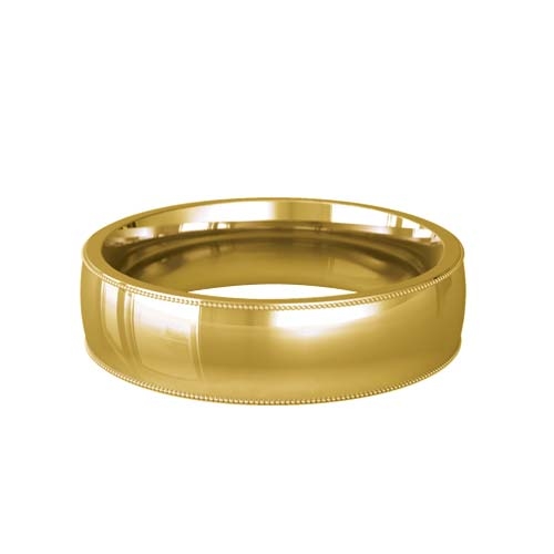 Patterned Designer Yellow Gold Wedding Ring - Felicita